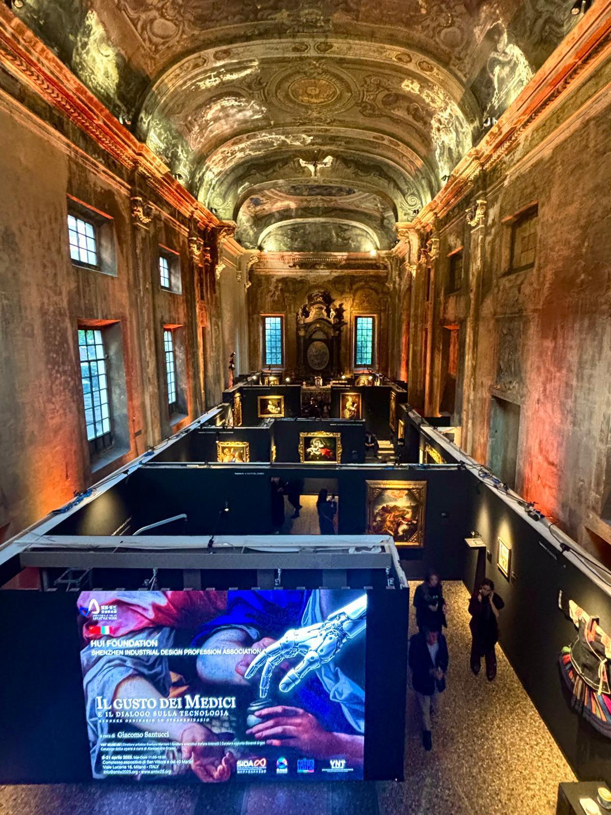 Exhibition design inside a church