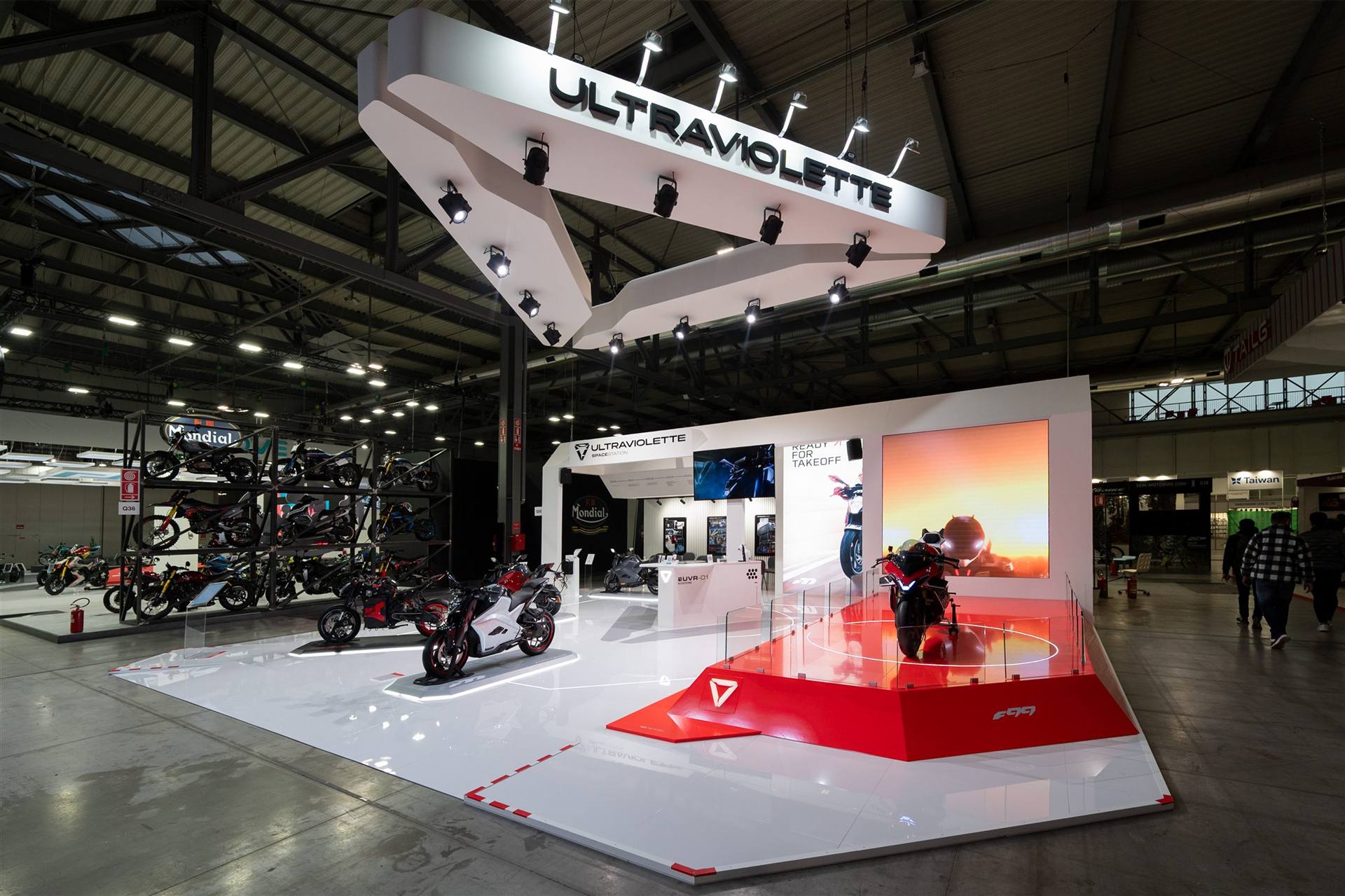 Exhibition stand in a trade fair hall